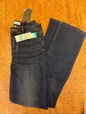Women's Studio Blue Dark Blue Stretch Bootcut Jeans NWT